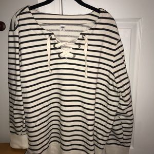 Old Navy Striped Crewneck Sweatshirt